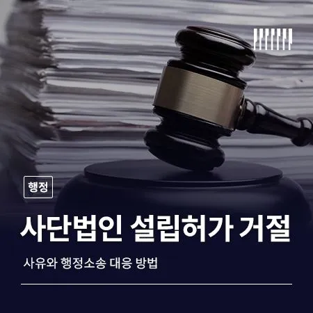 사단법인 설립허가 거절 사유와 행정소송 대응 방법